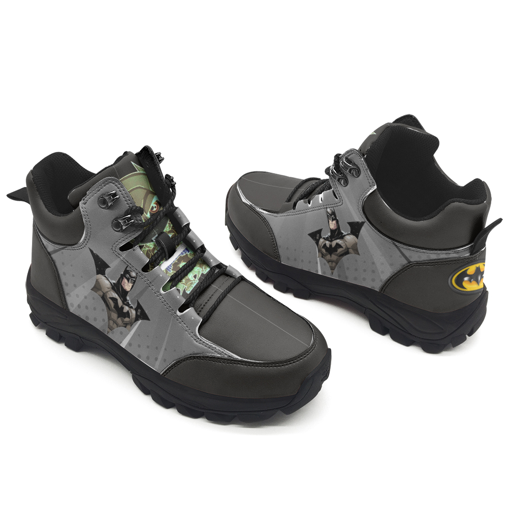 Cartoon monster with UFO Hiking Shoes