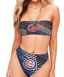 Chicago Cubs Wrapped Chest Bikini