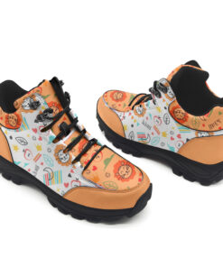 Colorful Doodle Lions Hiking Shoes