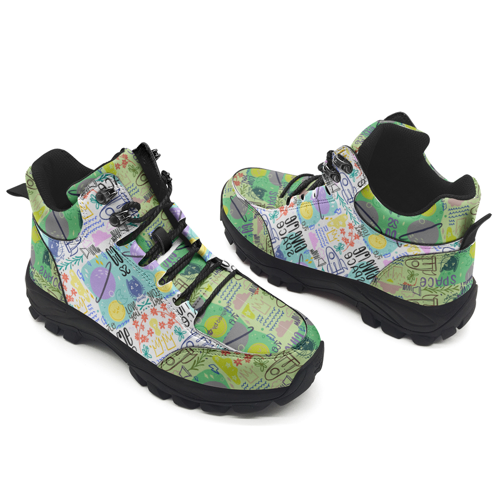 Distorted Smile emotion Hiking Shoes