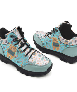 Colorful doodle forest Bear Hiking Shoes