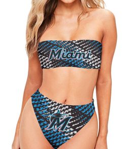 Miami Marlins Wrapped Chest Bikini