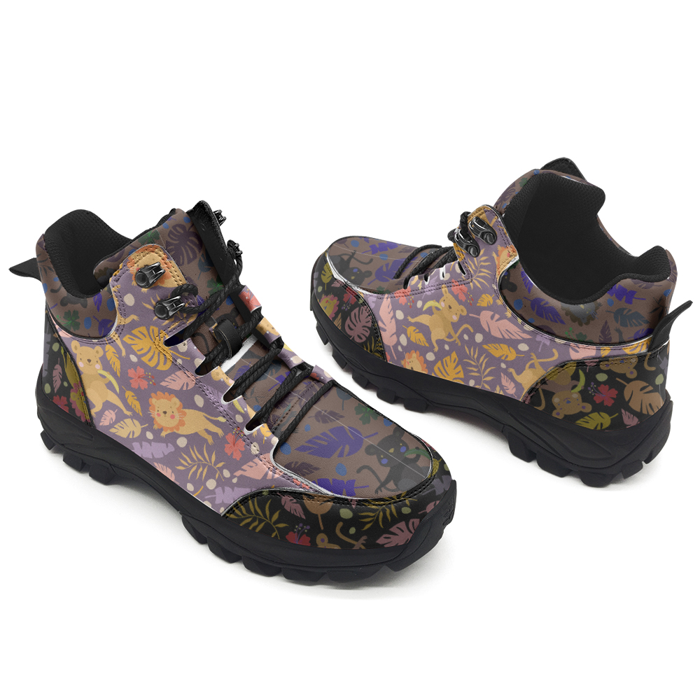 Monkey and lion pattern Hiking Shoes