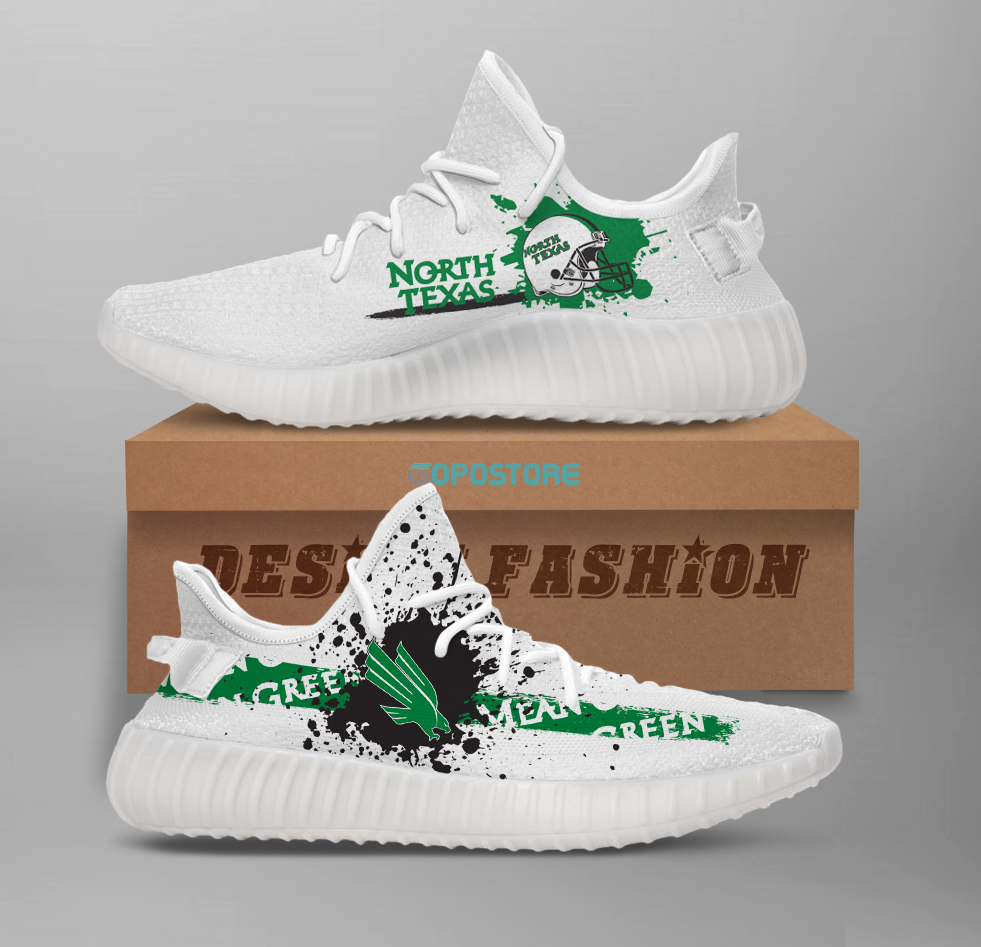 North Texas Mean Green Yeezy Shoes