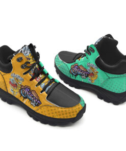 Cartoon monster with UFO Hiking Shoes