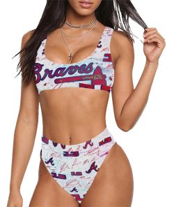 Atlanta Braves Sport Top & High-Waisted Bikini Swimsuit