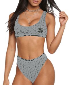 Los Angeles Kings Sport Top & High-Waisted Bikini Swimsuit