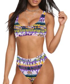 LSU Tigers Sport Top & High-Waisted Bikini Swimsuit