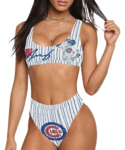 Chicago Cubs 1 Sport Top & High-Waisted Bikini Swimsuit