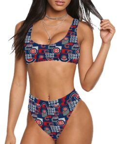 Chicago Cubs Sport Top & High-Waisted Bikini Swimsuit