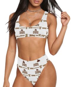 TEXAS STATE BOBCATS Sport Top & High-Waisted Bikini Swimsuit