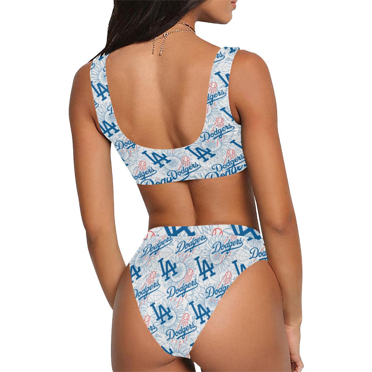 Los Angeles Dodgers Sport Top & High-Waisted Bikini Swimsuit