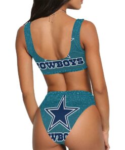 Dallas Cowboys Sport Top & High-Waisted Bikini Swimsuit – Model S07 Sport Top & High-Waisted Bikini Swimsuit