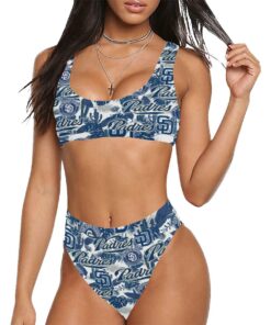 San Diego Padres Sport Top & High-Waisted Bikini Swimsuit