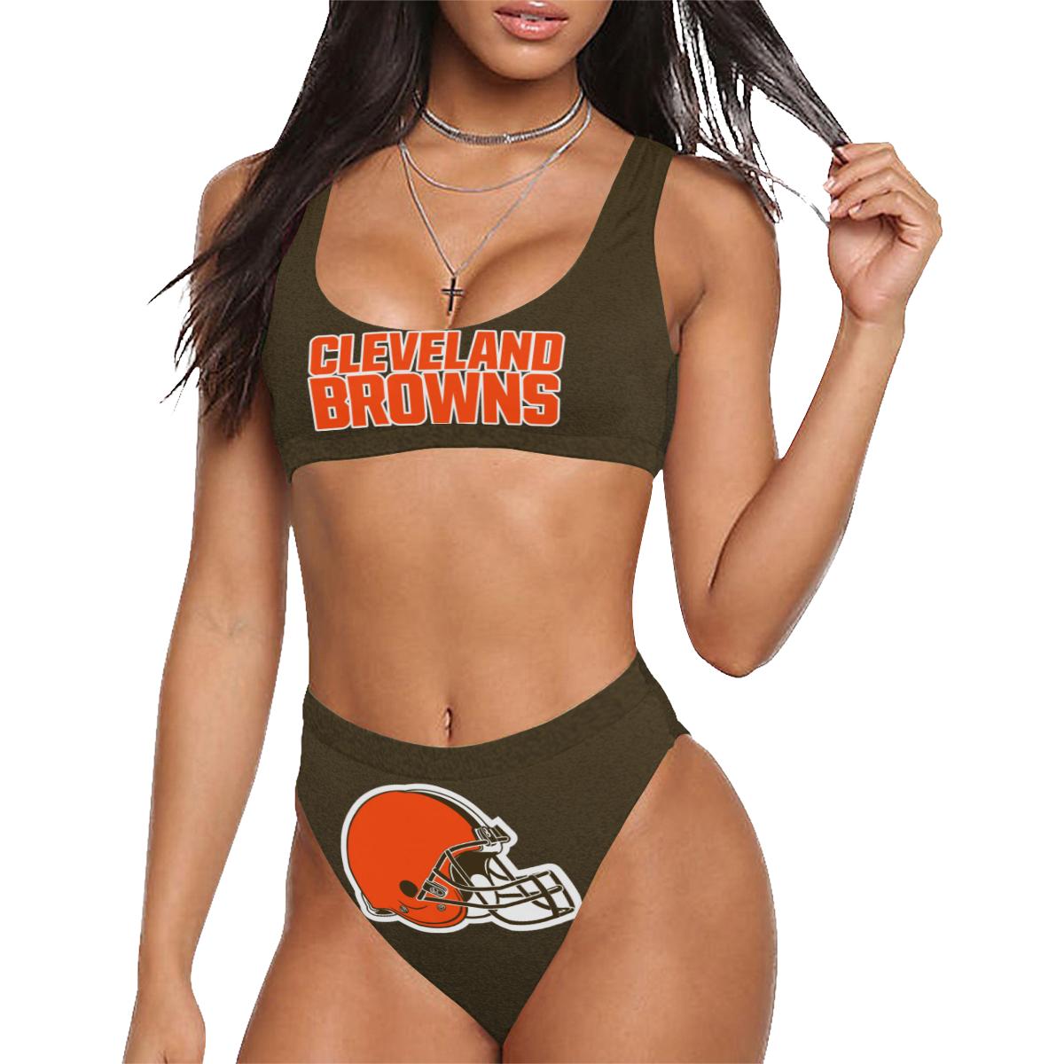 Georgia Bulldogs Sport Top & High-Waisted Bikini Swimsuit (Model S07)