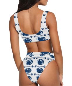 PENN STATE NITTANY LIONS Sport Top & High-Waisted Bikini Swimsuit (Model S07)