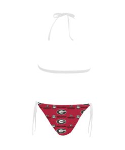 Georgia Bulldogs Sexy Halter Bikini Swimsuit (Front Buckle) (Model S08)