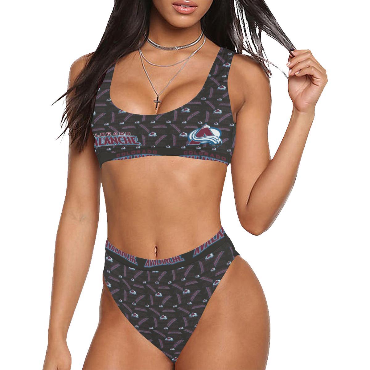 New York Jets Sport Top & High-Waisted Bikini Swimsuit – Model S07