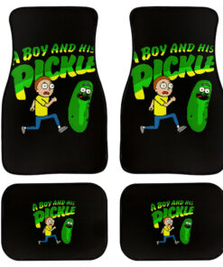 A Boy And His Pickle Car Floor Mats