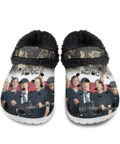 AC DC Fuzzy Slippers Clog