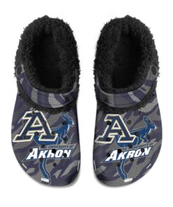 Akron Zips Fuzzy Slippers Clog