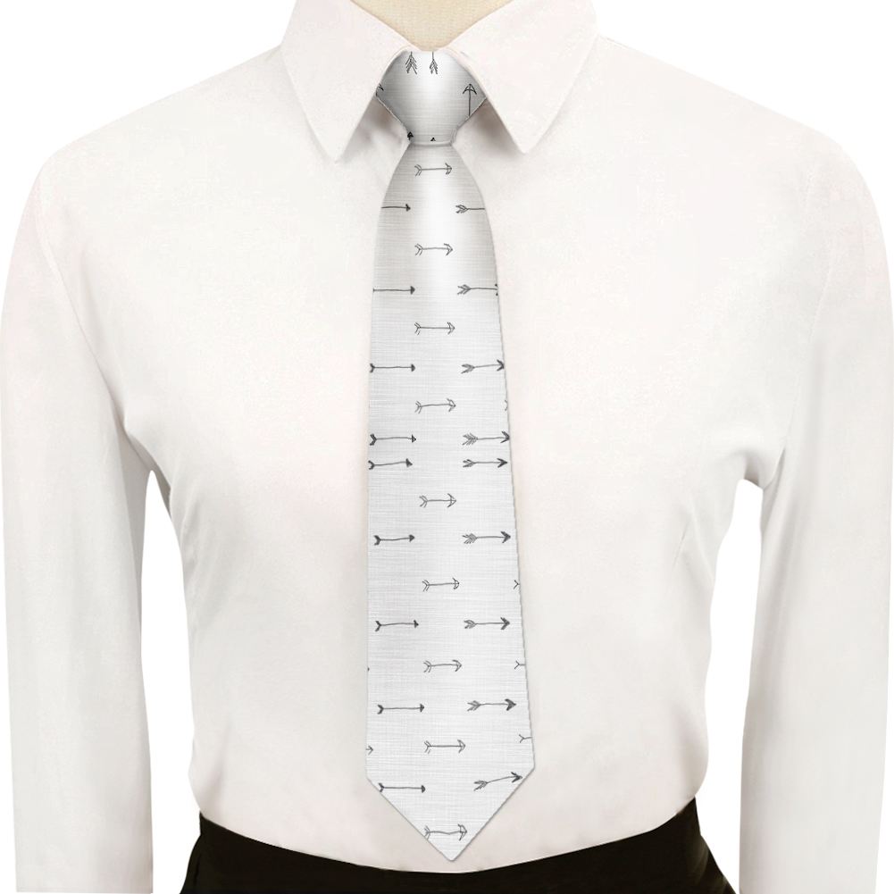 Black _ White Triangle Pattern Cravat