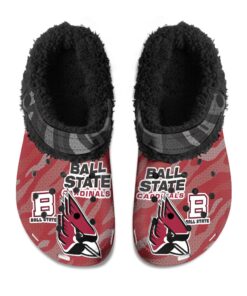 Ball State Cardinals Fuzzy Slippers Clog