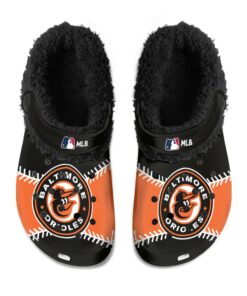 Baltimore Orioles Fuzzy Slippers Clog