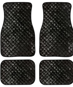 Black Dragon Leather Car Floor Mats