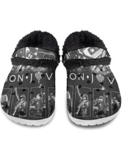 Bon Jovi Fuzzy Slippers Clog