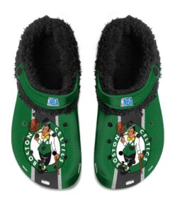 Boston Celtics Fuzzy Slippers Clog