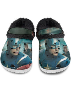 Captain America In Avengers Fuzzy Slippers Clog