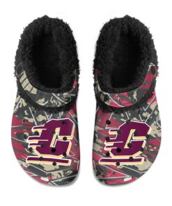 Central Michigan University Fuzzy Slippers Clog