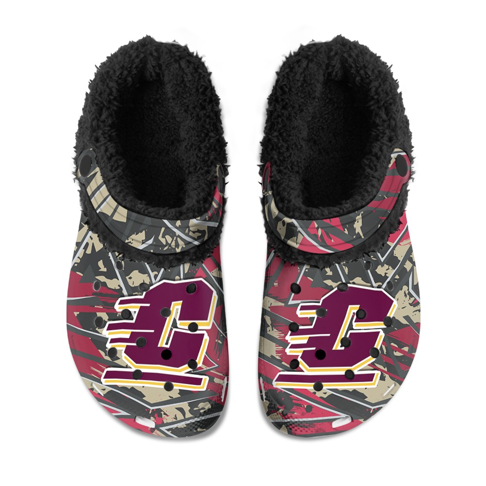 SMU Mustangs Fuzzy Slippers Clog