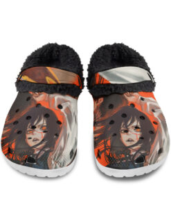 Chainsaw Man Girl Art Fuzzy Slippers Clog