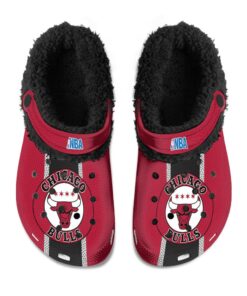 Chicago Bulls Fuzzy Slippers Clog