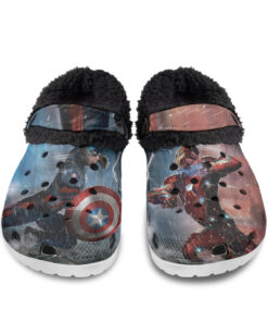 Civil War Fuzzy Slippers Clog