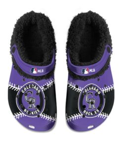 Colorado Rockies Fuzzy Slippers Clog