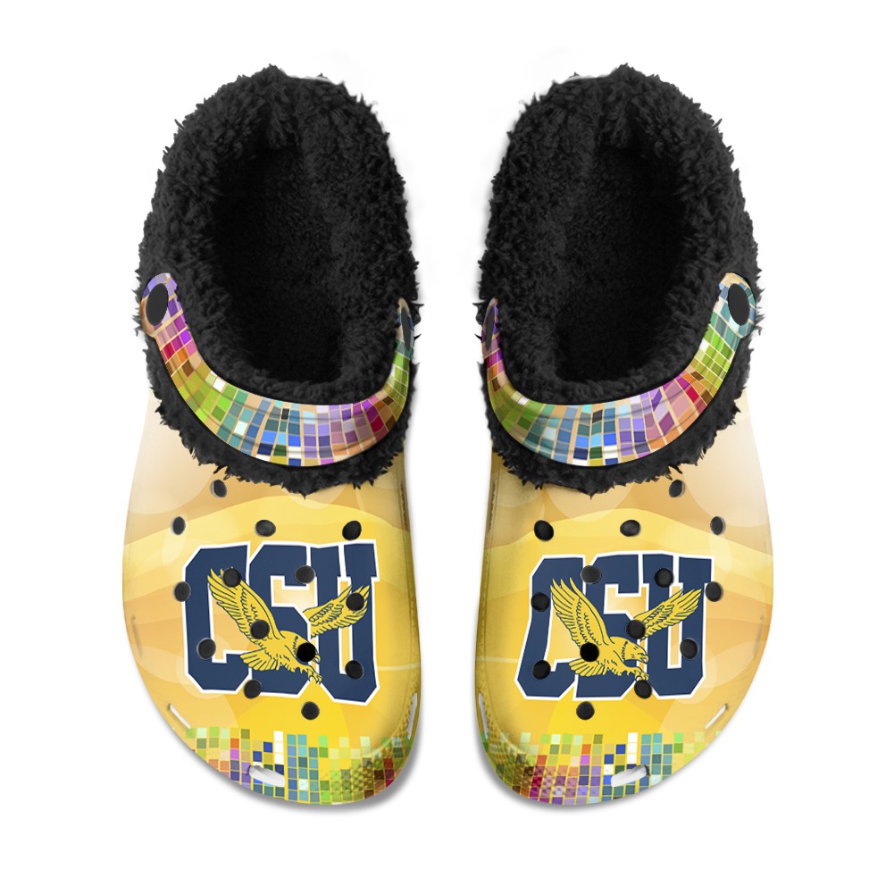 Delaware State Hornets Fuzzy Slippers Clog