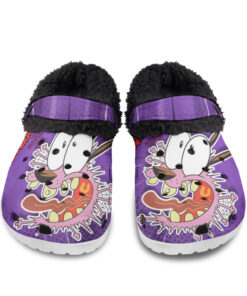 Courage the cowardly dog Fuzzy Slippers Clog