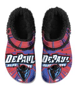 DePaul Blue Demons Fuzzy Slippers Clog