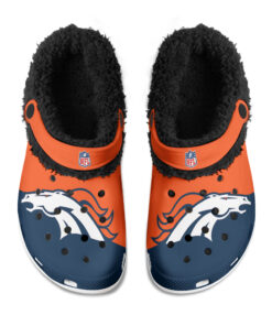 Denver Broncos Fuzzy Slippers Clog