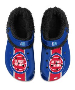 Detroit Pistons Fuzzy Slippers Clog