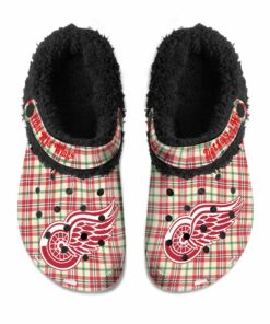 Detroit Red Wings Fuzzy Slippers Clog