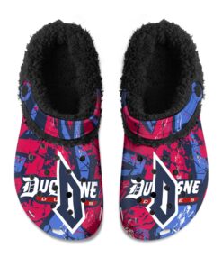 Duquesne Dukes Fuzzy Slippers Clog