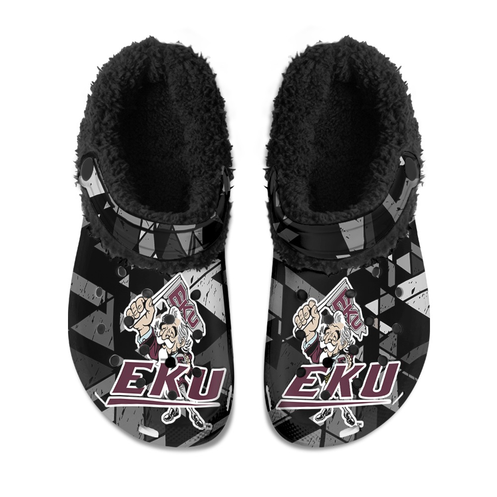 Evansville Purple Aces Fuzzy Slippers Clog