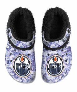 Edmonton Oilers Fuzzy Slippers Clog