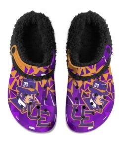 Evansville Purple Aces Fuzzy Slippers Clog