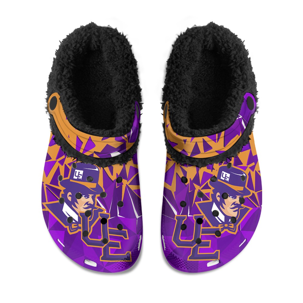 Evansville Purple Aces Fuzzy Slippers Clog