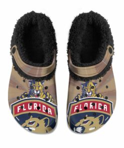 Florida Panthers Fuzzy Slippers Clog